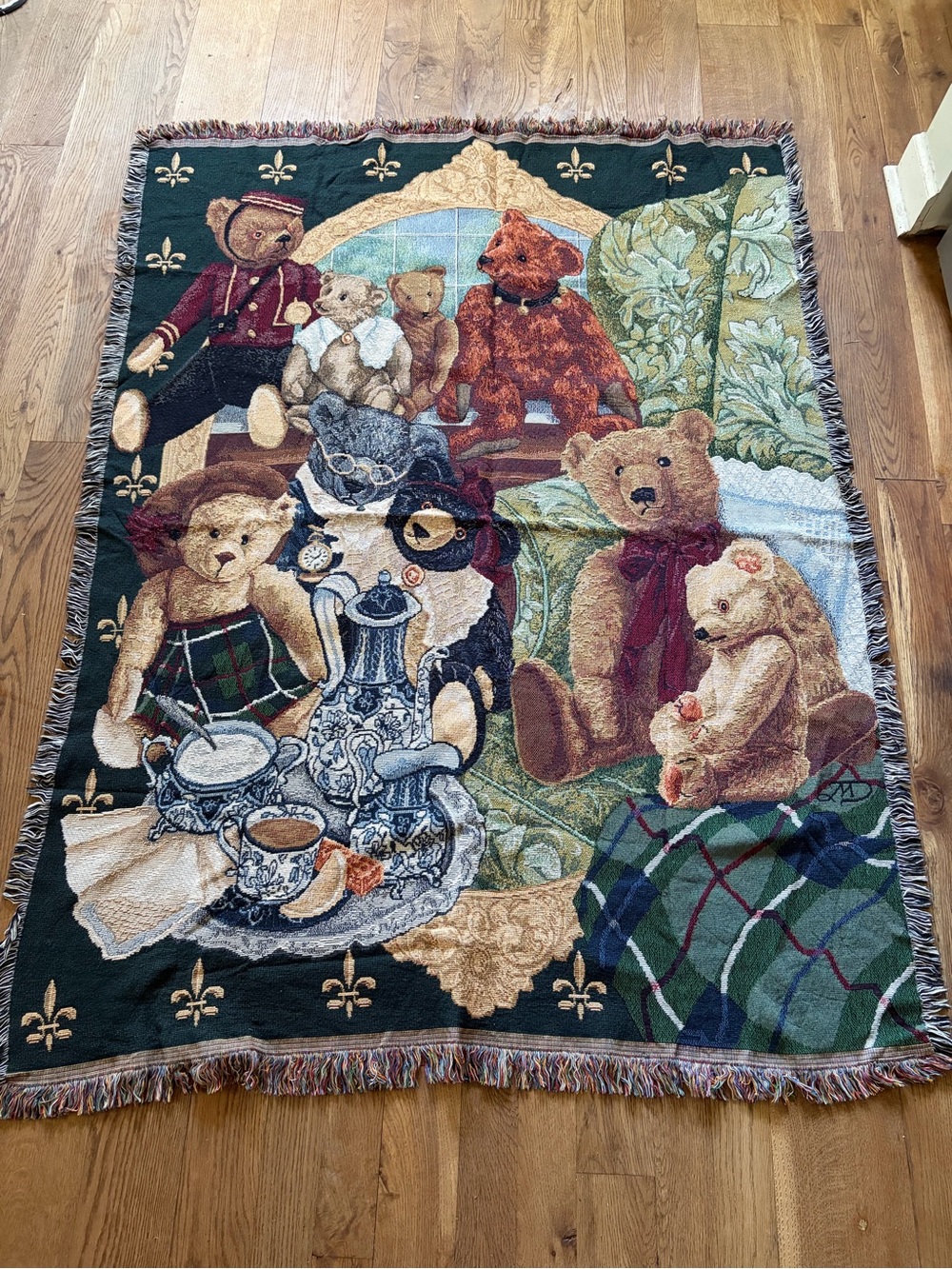Boyds bears throw blanket the family